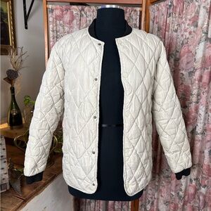 Cream Quilted Jacket